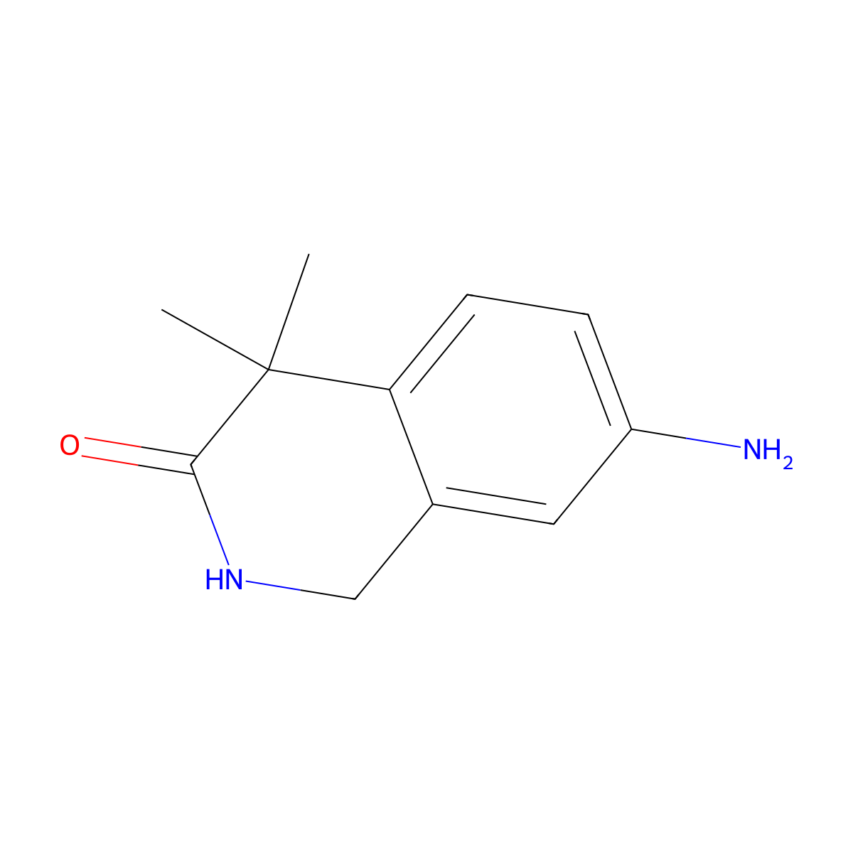 7-Amino-4,4-dimethyl-1,2-dihydroisoquinolin-3(4H)-one molecular structure, CAS 1935955-90-0