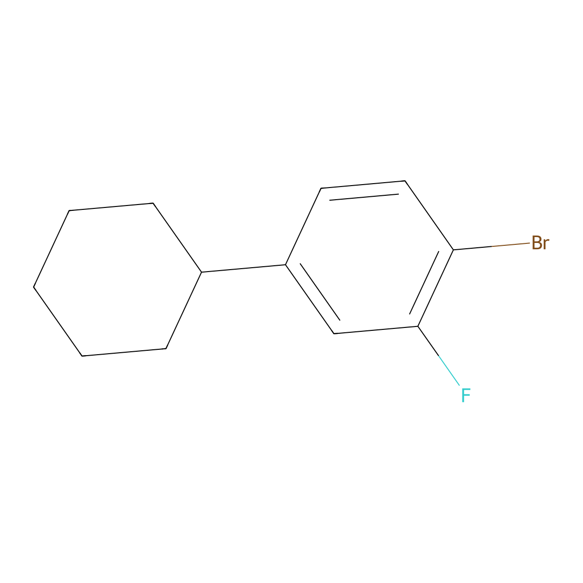 1-Bromo-4-cyclohexyl-2-fluorobenzene molecular structure, CAS 1935957-49-5