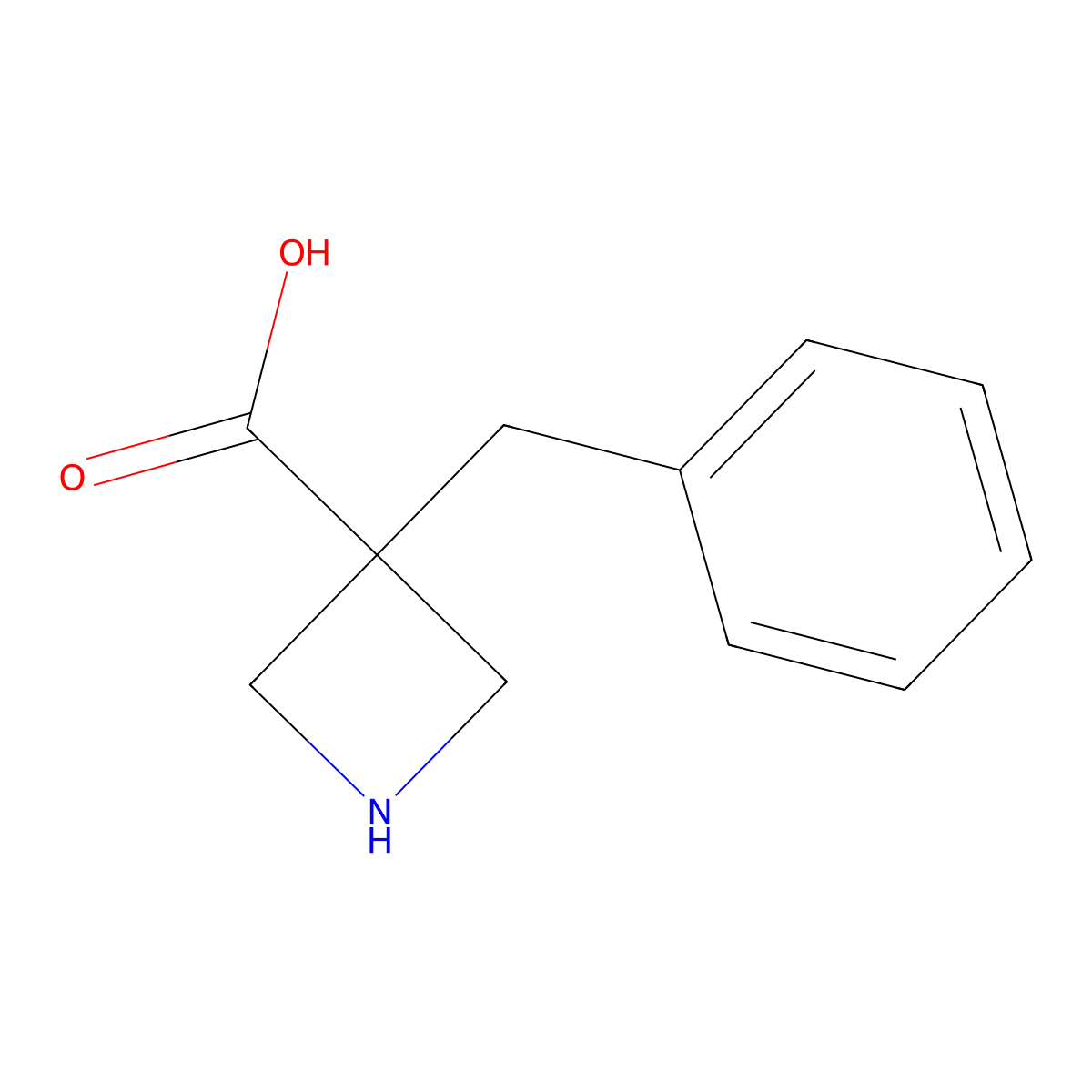 3-Benzylazetidine-3-carboxylic acid molecular structure, CAS 1935957-54-2
