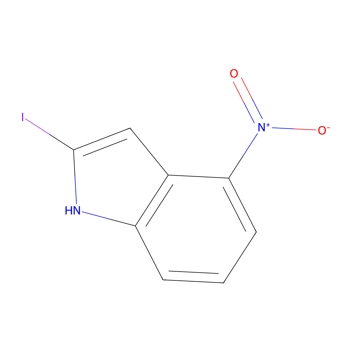 2-iodo-4-nitro-1H-indole molecular structure, CAS 1935958-72-7