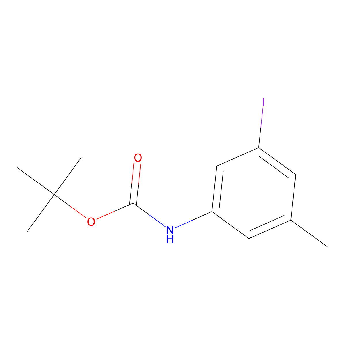 tert-butyl N-(3-iodo-5-methylphenyl)carbamate molecular structure, CAS 1935959-60-6