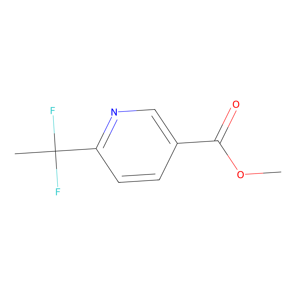 Methyl6-(1,1-difluoroethyl)pyridine-3-carboxylate molecular structure, CAS 1935962-82-5