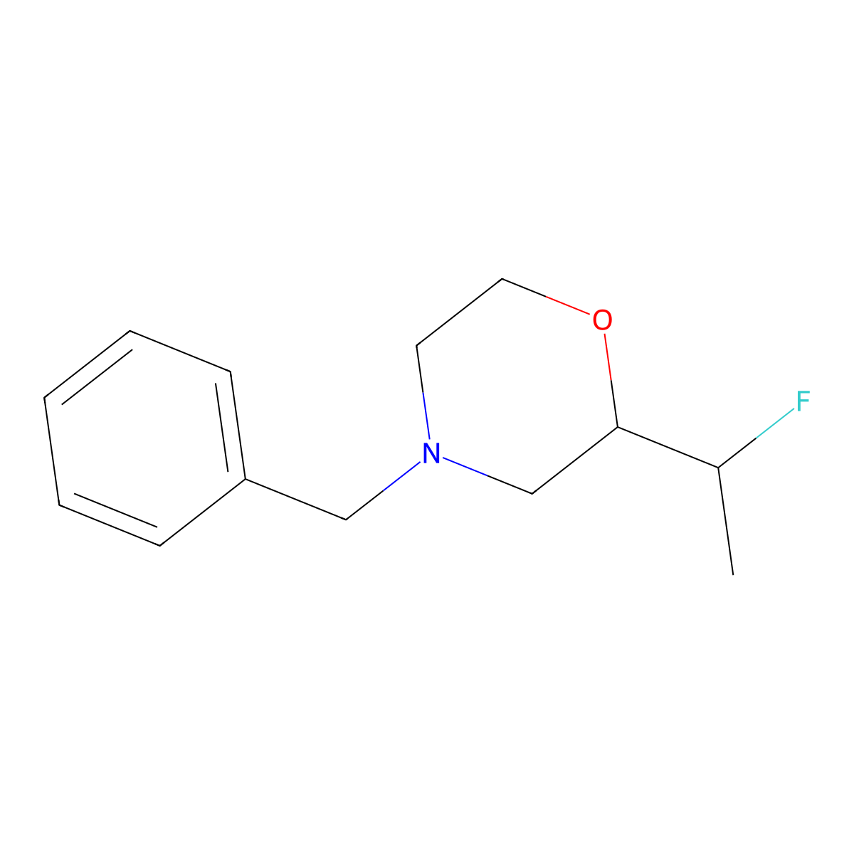 4-Benzyl-2-(1-fluoroethyl)morpholine molecular structure, CAS 1935963-08-8