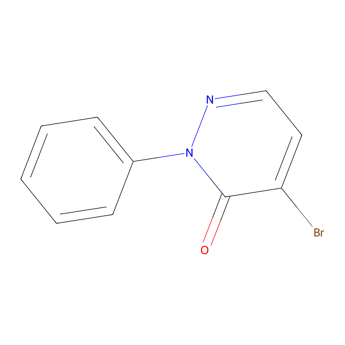 4-Bromo-2-phenylpyridazin-3(2H)-one molecular structure, CAS 1935963-24-8