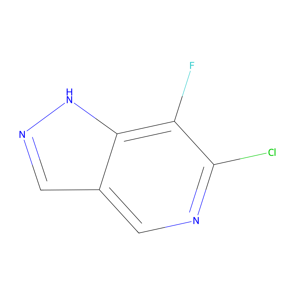 6-chloro-7-fluoro-1H-pyrazolo[4,3-c]pyridine molecular structure, CAS 1935965-54-0