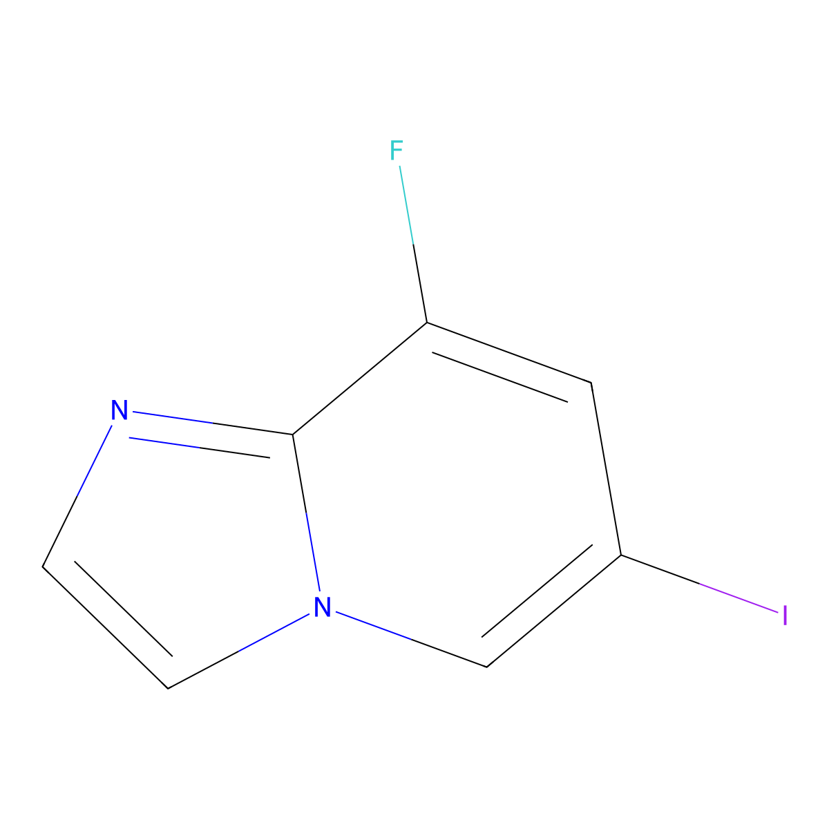 8-Fluoro-6-iodo-imidazo[1,2-a]pyridine molecular structure, CAS 1935972-17-0