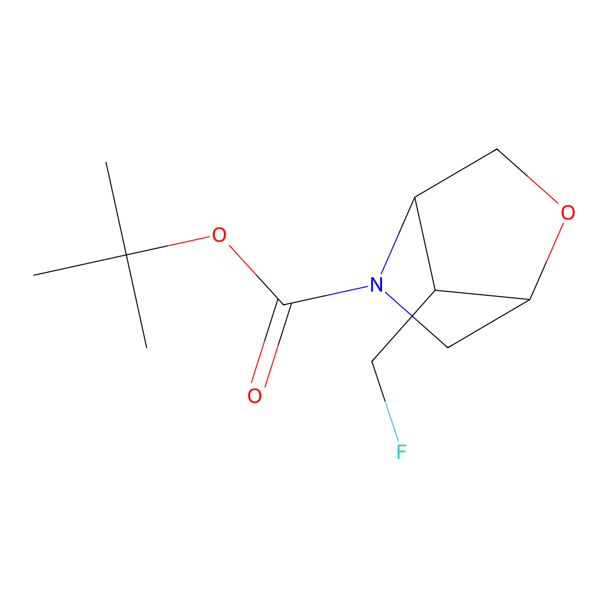 Tert-butyl 7-(fluoromethyl)-2-oxa-5-azabicyclo[2.2.1]heptane-5-carboxylate molecular structure, CAS 1935972-25-0