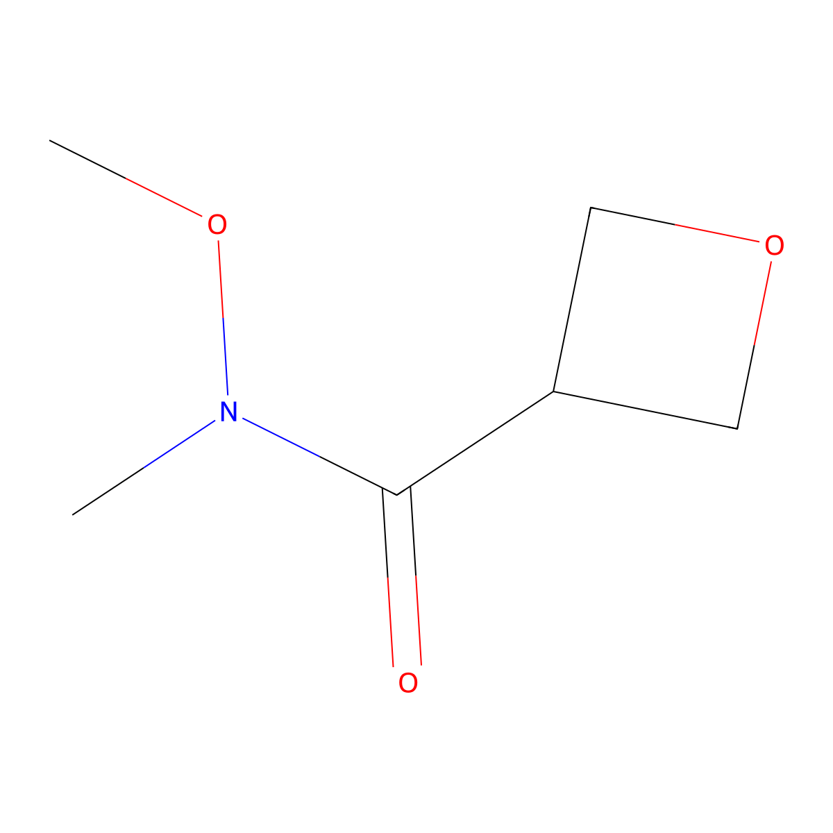 N-Methoxy-N-methyloxetane-3-carboxamide molecular structure, CAS 1935978-87-2