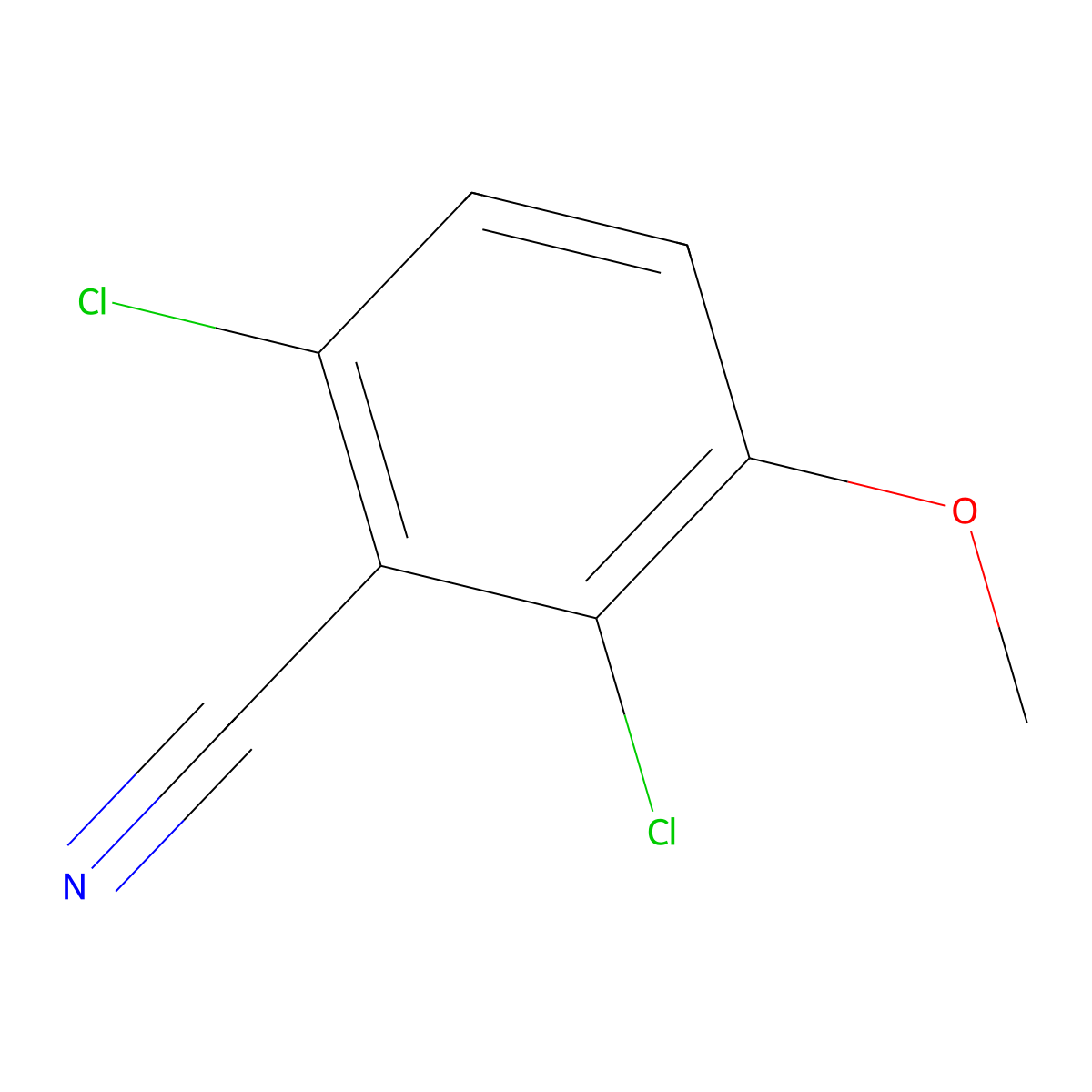 2,6-Dichloro-3-methoxybenzonitrile molecular structure, CAS 1935979-20-6