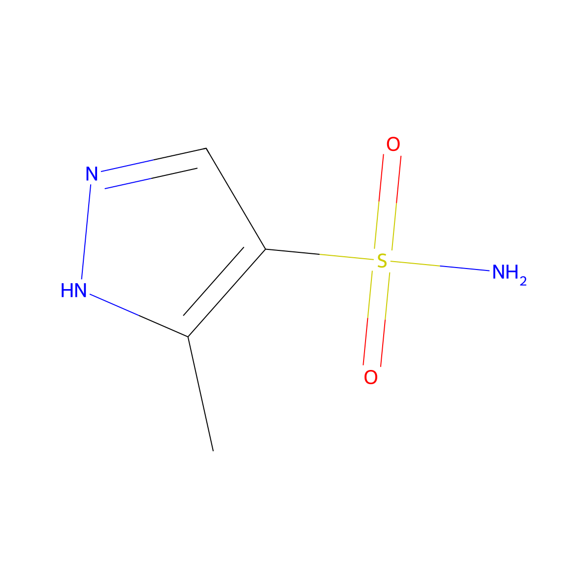 5-methyl-1H-pyrazole-4-sulfonamide molecular structure, CAS 1935987-67-9