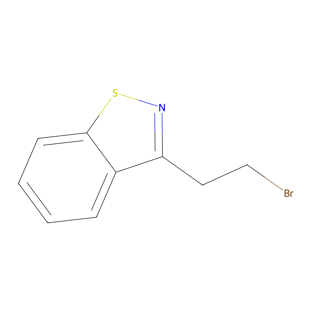 3-(2-Bromoethyl)-1,2-benzothiazole molecular structure, CAS 1935987-70-4