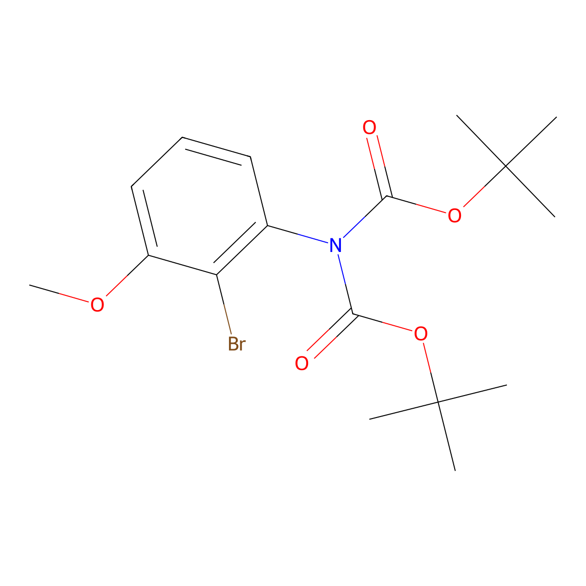 N,N-Bis-Boc-2-Bromo-3-methoxy-phenylamine molecular structure, CAS 1935989-83-5
