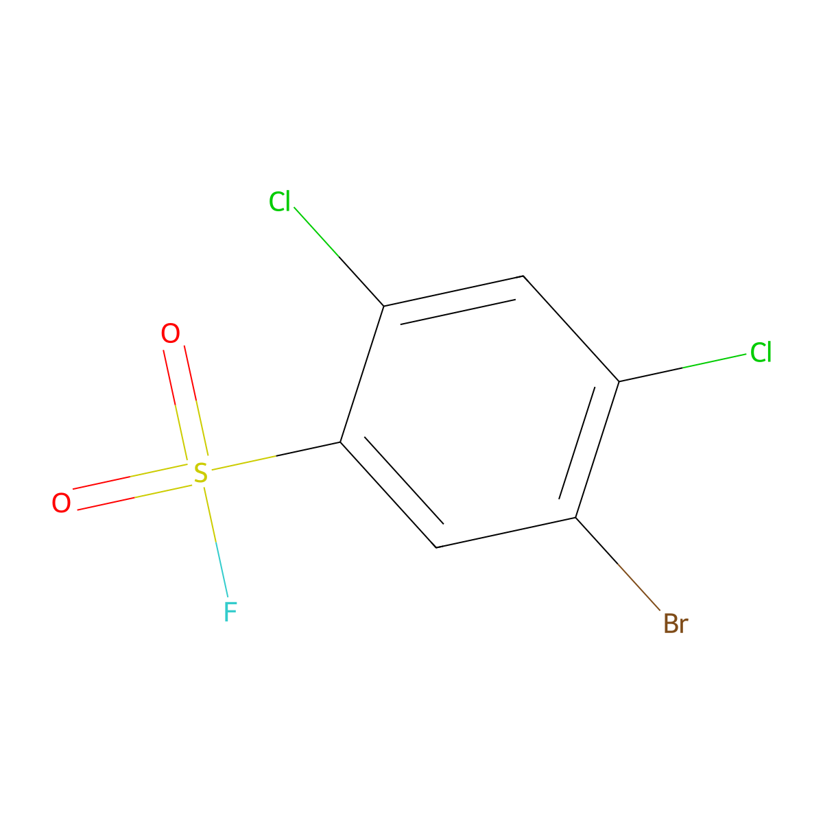 5-Bromo-2,4-dichlorobenzene-1-sulfonyl fluoride molecular structure, CAS 1935990-62-7