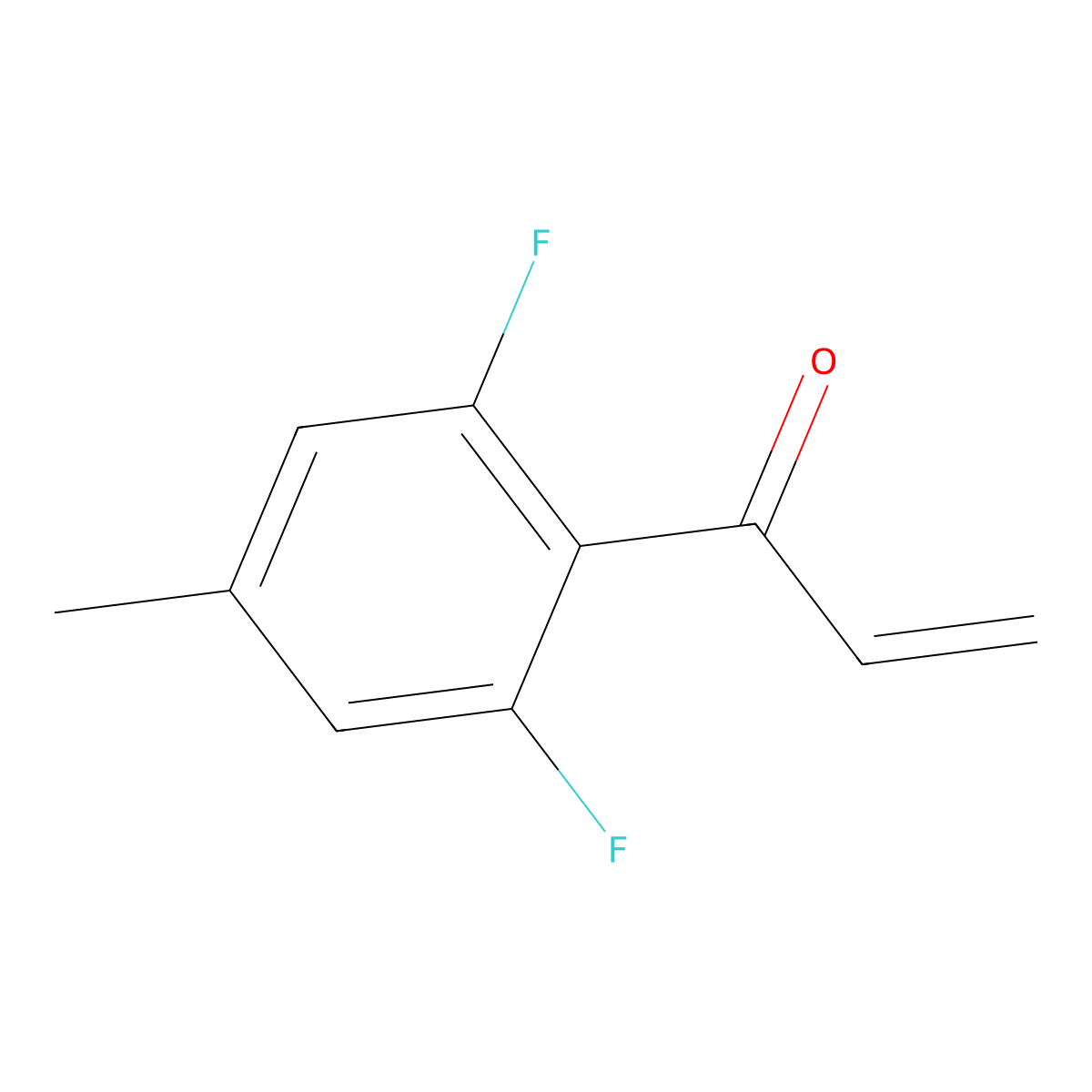 1-(2,6-Difluoro-4-methylphenyl)prop-2-en-1-one molecular structure, CAS 1935991-20-0