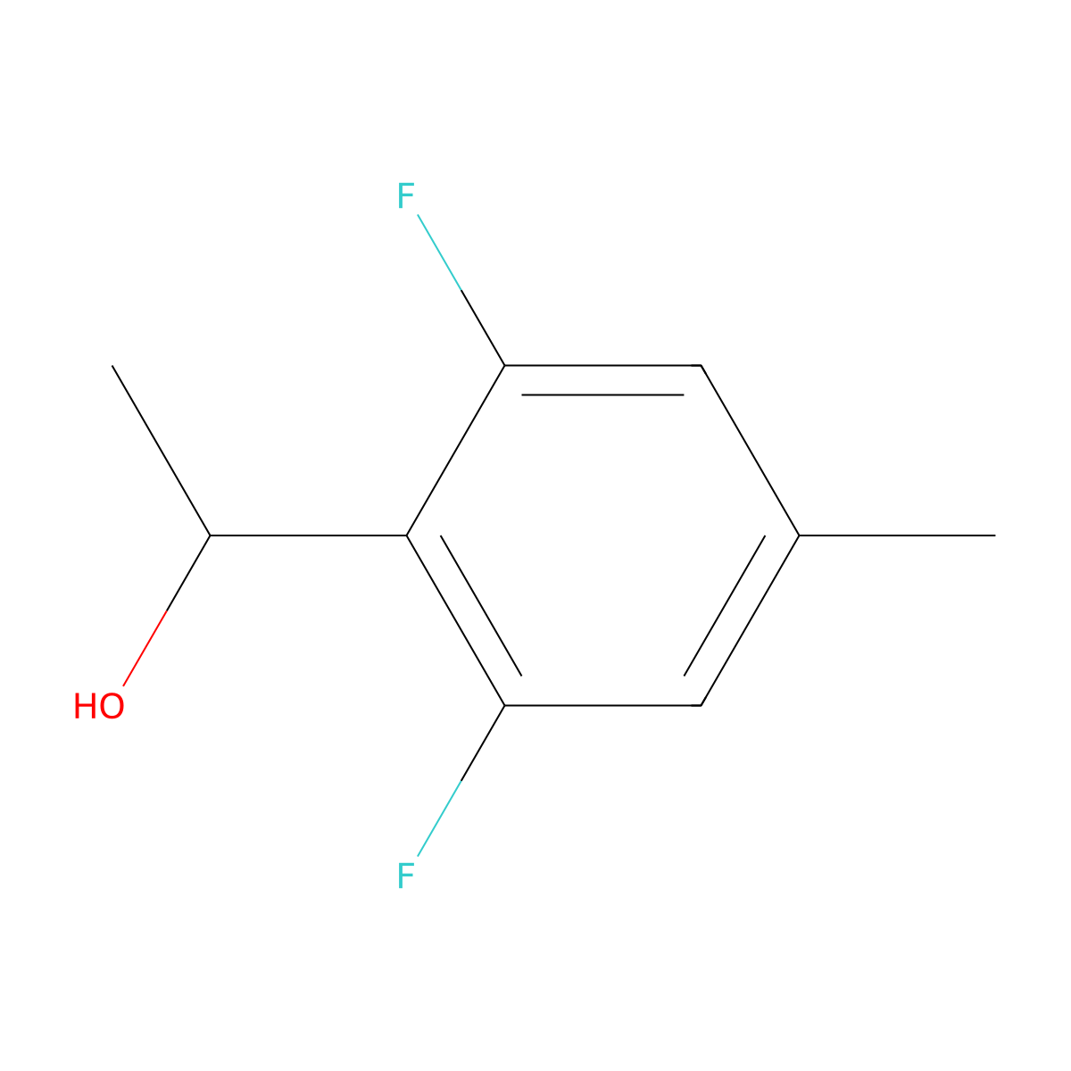 1-(2,6-Difluoro-4-methylphenyl)ethanol molecular structure, CAS 1935992-42-9