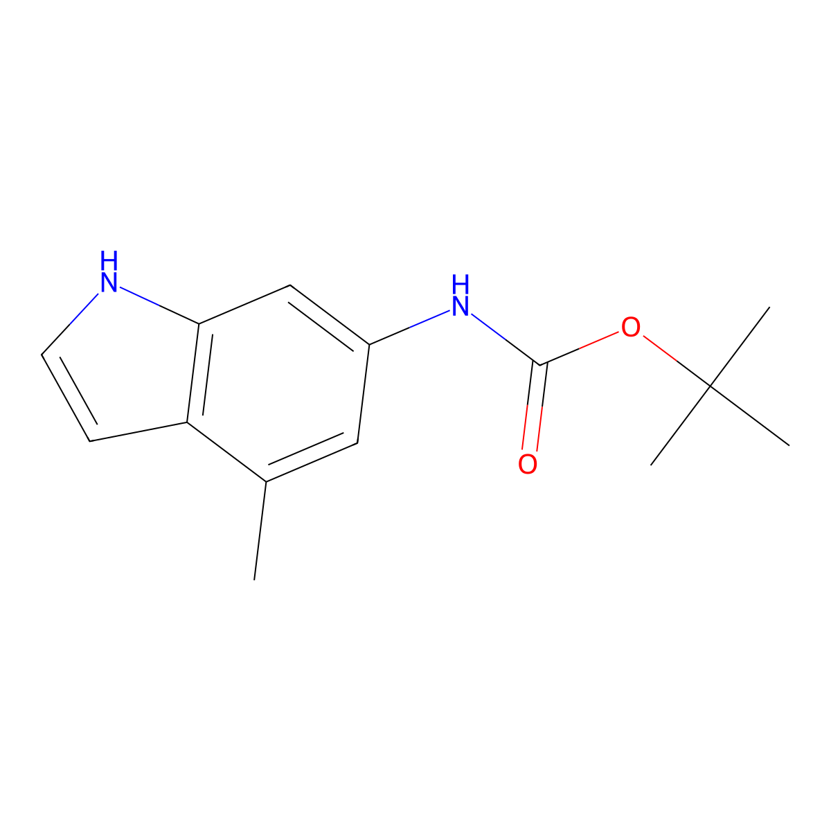 (4-Methyl-1H-indol-6-yl)-carbamic acid tert-butyl ester molecular structure, CAS 1935992-97-4