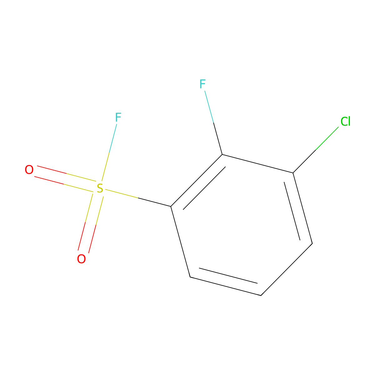 3-Chloro-2-fluorobenzene-1-sulfonyl fluoride molecular structure, CAS 1935995-13-3