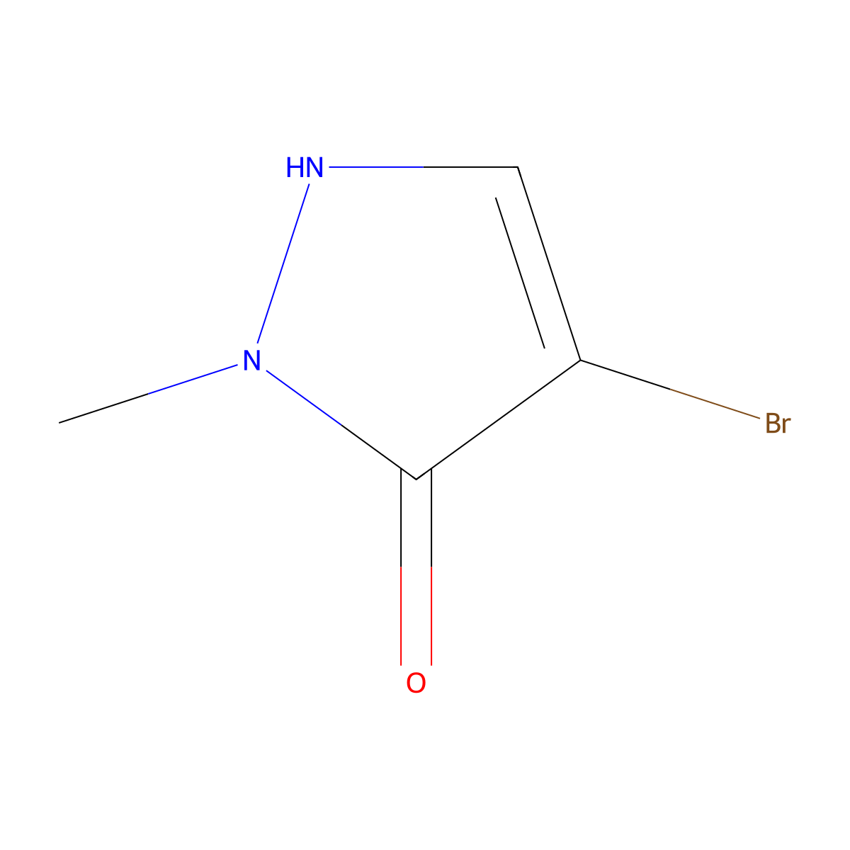 4-bromo-1-methyl-1H-pyrazol-5-ol molecular structure, CAS 1935996-83-0