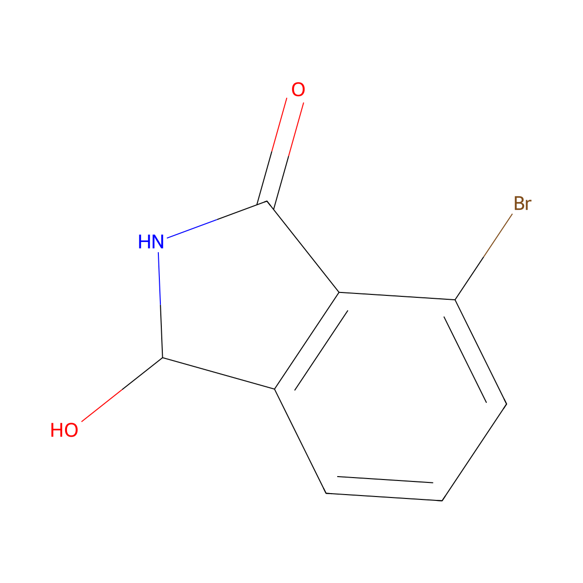7-Bromo-3-hydroxyisoindolin-1-one molecular structure, CAS 1936016-08-8