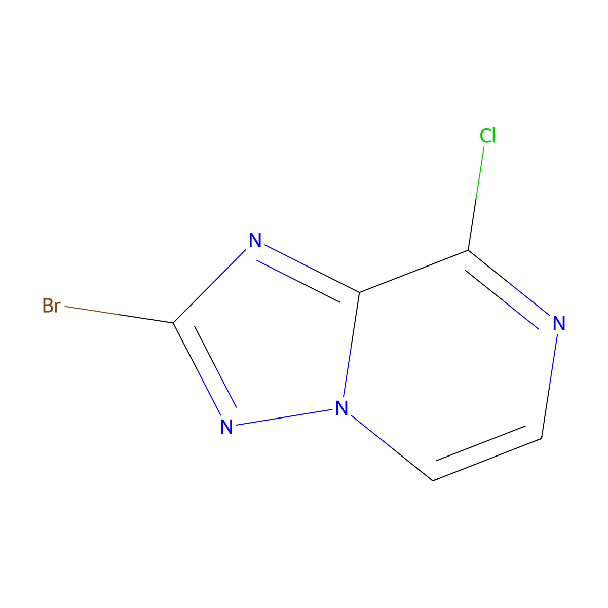 2-Bromo-8-chloro-[1,2,4]triazolo[1,5-a]pyrazine molecular structure, CAS 1936016-69-1