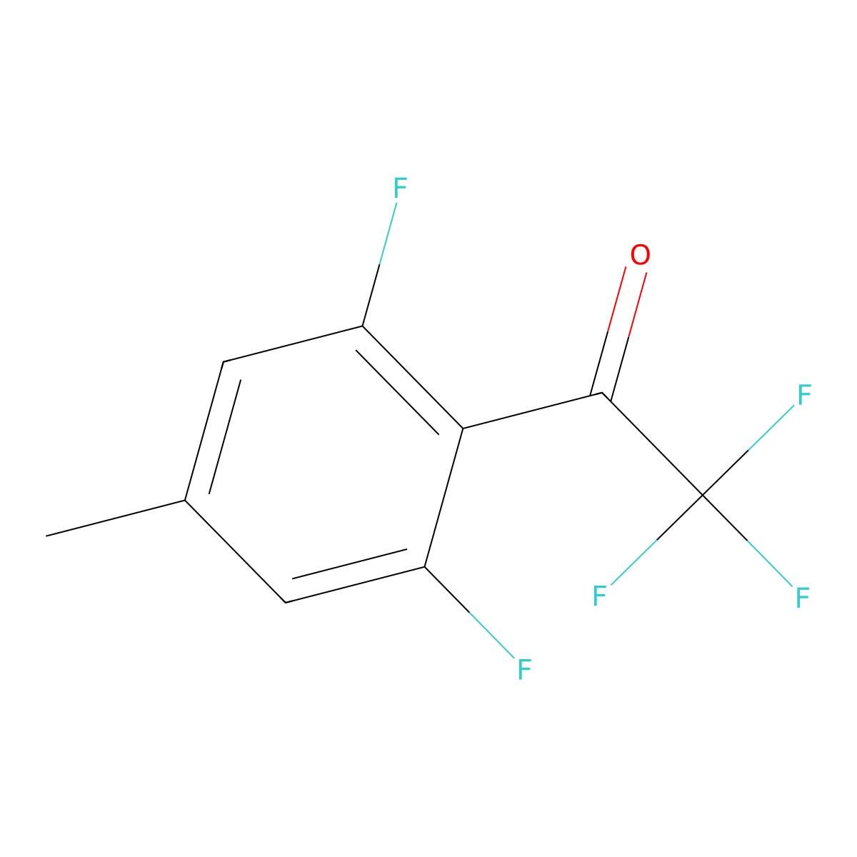 1-(2,6-Difluoro-4-methylphenyl)-2,2,2-trifluoroethan-1-one molecular structure, CAS 1936024-27-9