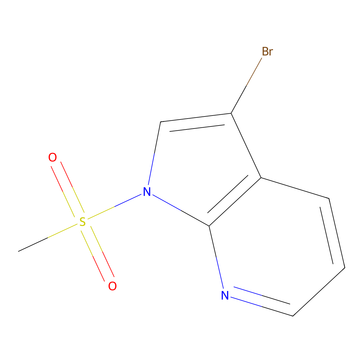 3-Bromo-1-(methylsulfonyl)-7-azaindole molecular structure, CAS 1936025-30-7
