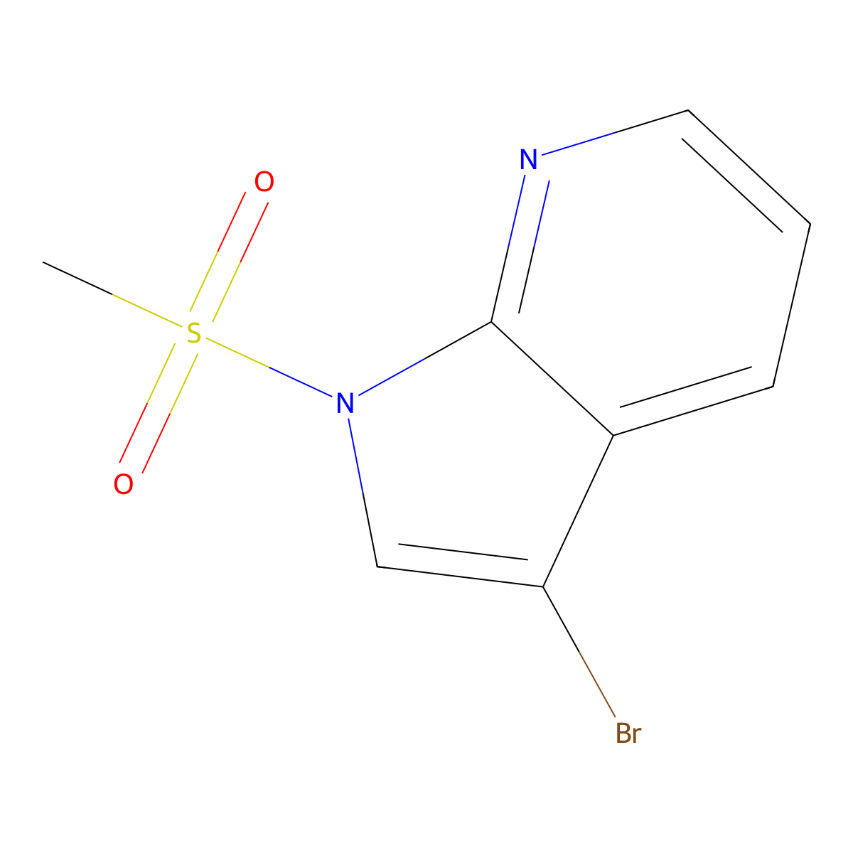 3-Bromo-1-(methylsulfonyl)-7-azaindole molecular structure, CAS 1936025-30-7