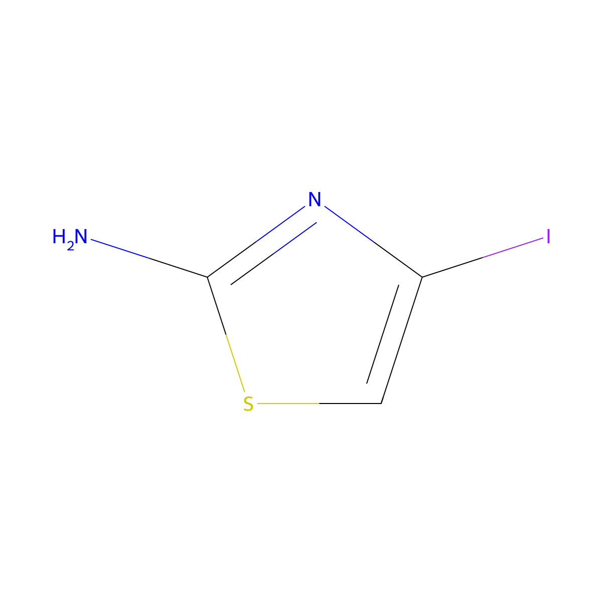 4-Iodo-1,3-thiazol-2-amine molecular structure, CAS 1936025-71-6