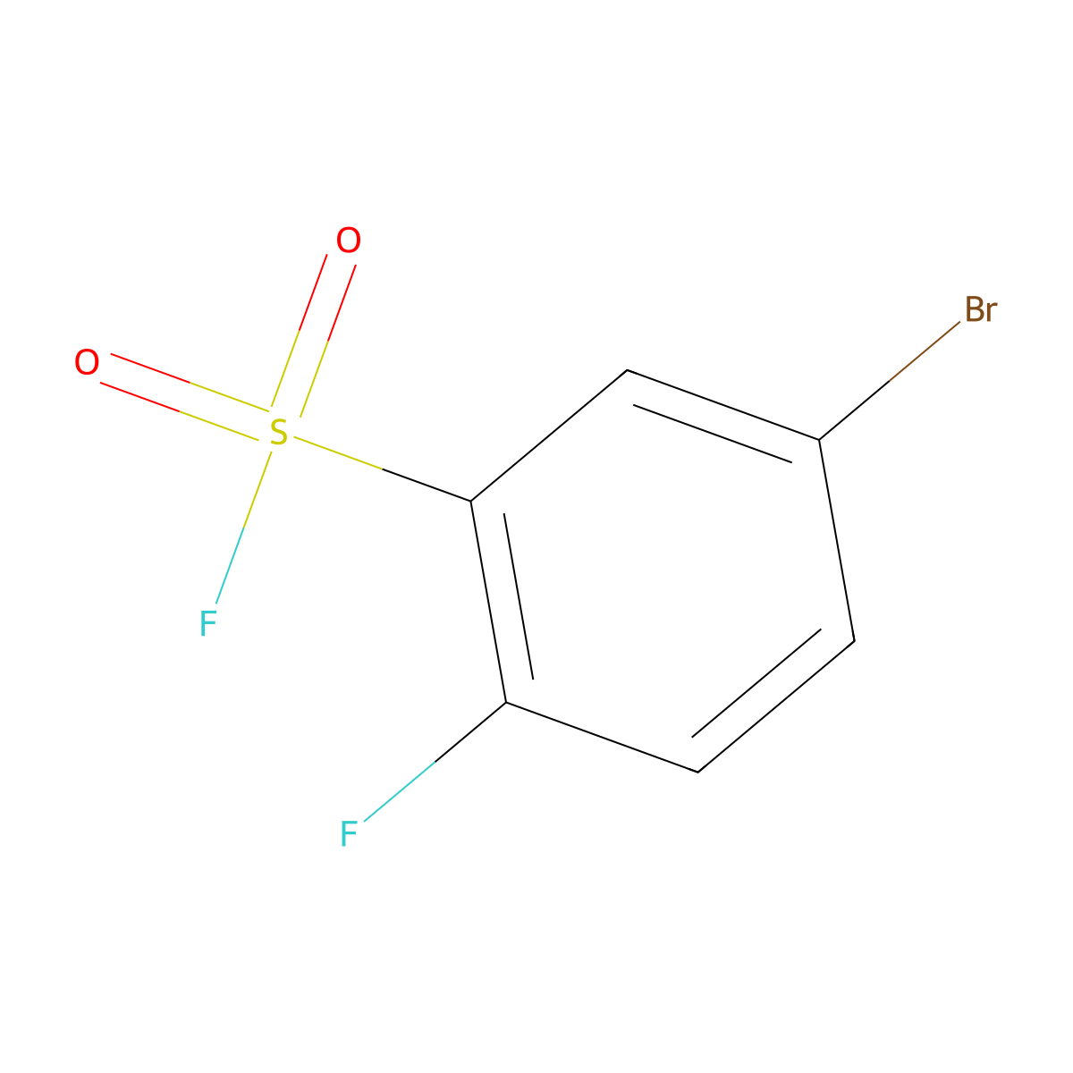 5-Bromo-2-fluorobenzene-1-sulfonyl fluoride molecular structure, CAS 1936035-82-3