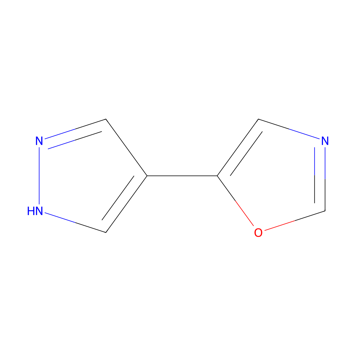 5-(1H-Pyrazol-4-yl)oxazole molecular structure, CAS 1936036-55-3