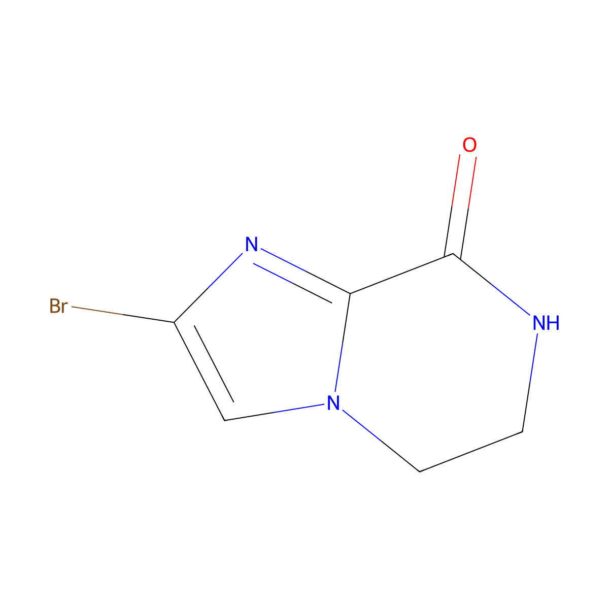 2-bromo-5H,6H,7H,8H-imidazo(1,2-a)pyrazin-8-one molecular structure, CAS 1936039-76-7