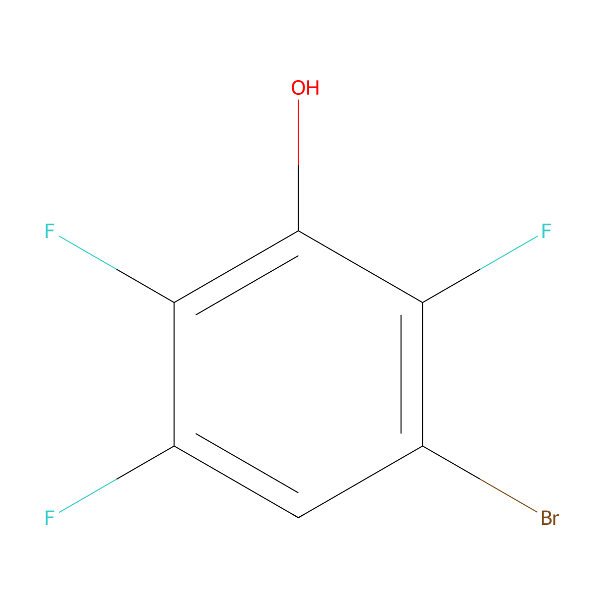 3-Bromo-2,5,6-trifluorophenol molecular structure, CAS 1936039-79-0