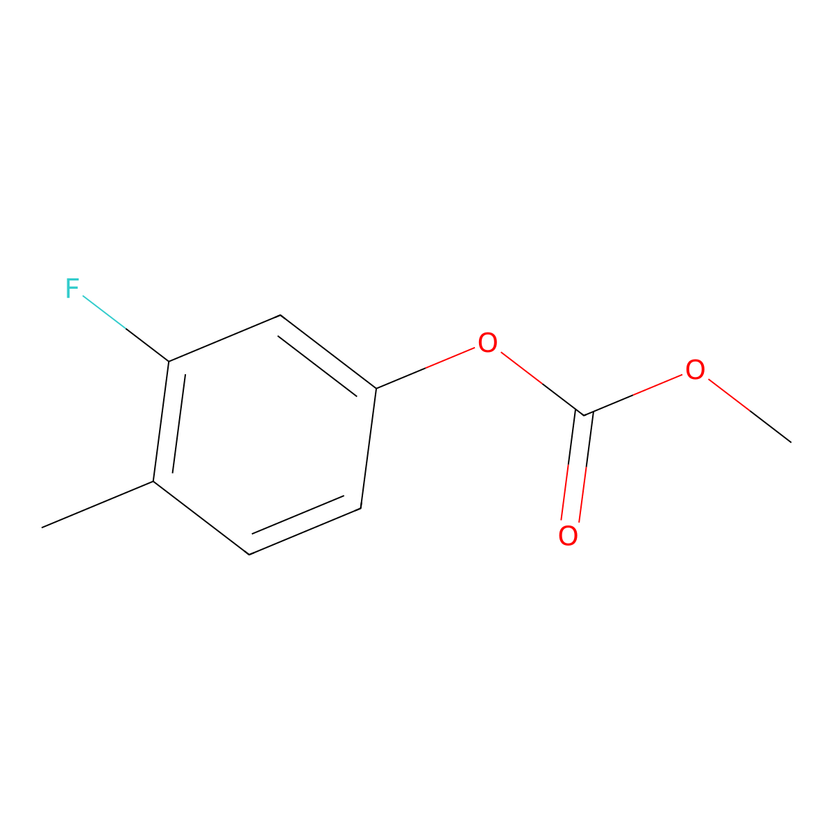 Carbonic acid 3-fluoro-4-methyl-phenyl ester methyl ester molecular structure, CAS 1936040-91-3