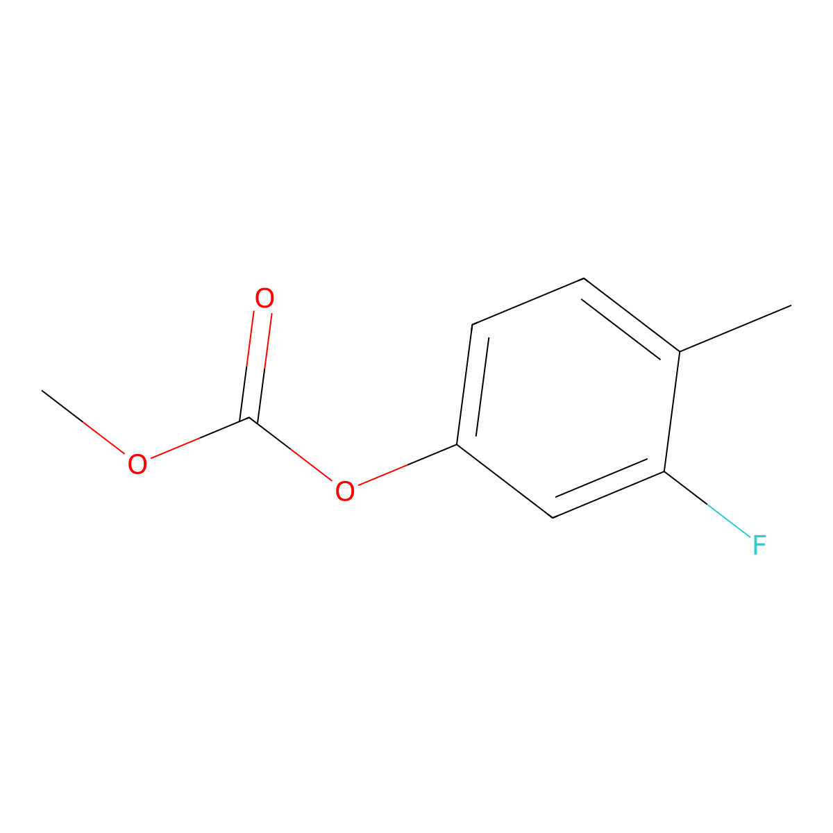 Carbonic acid 3-fluoro-4-methyl-phenyl ester methyl ester molecular structure, CAS 1936040-91-3