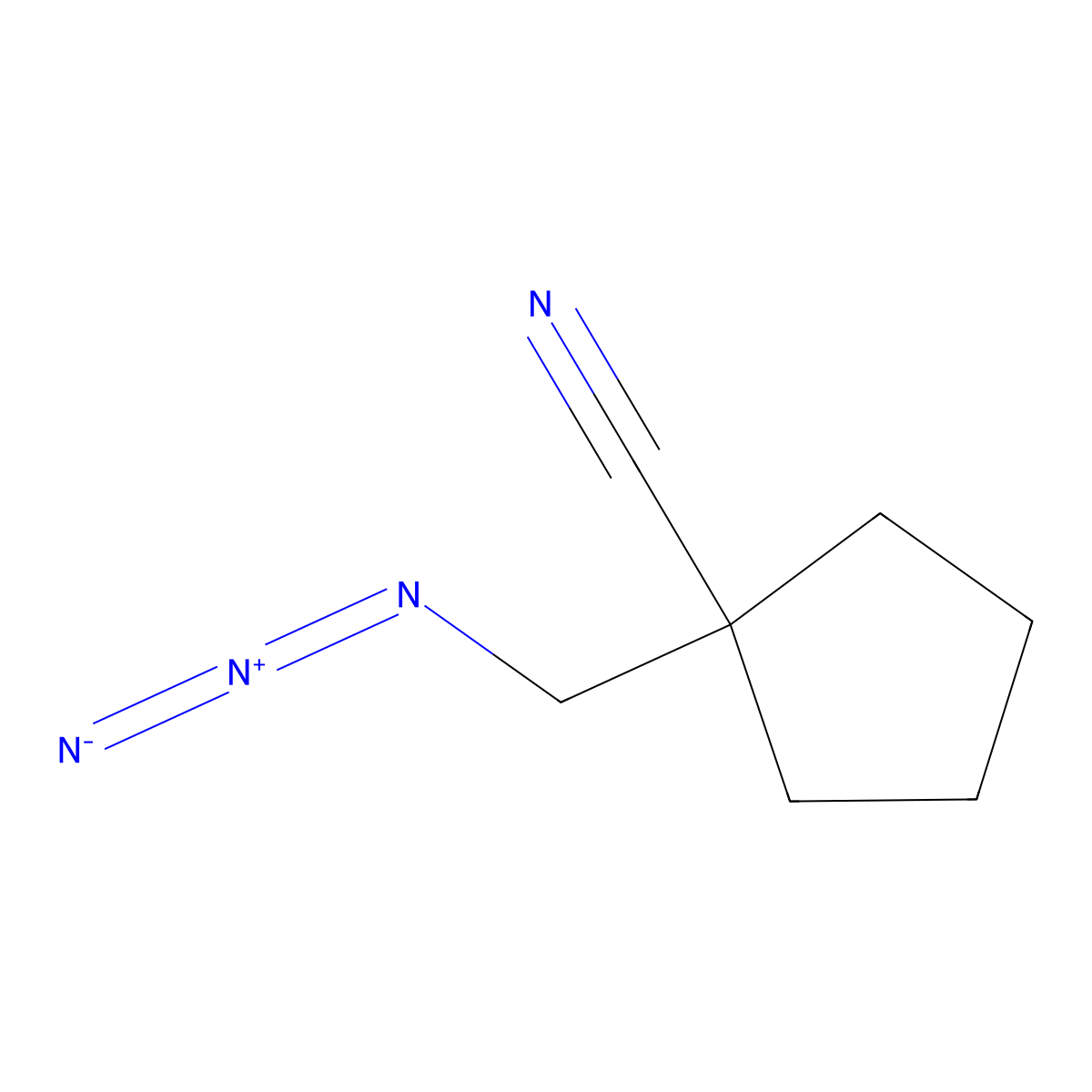 1-(Azidomethyl)cyclopentane-1-carbonitrile molecular structure, CAS 1936044-45-9