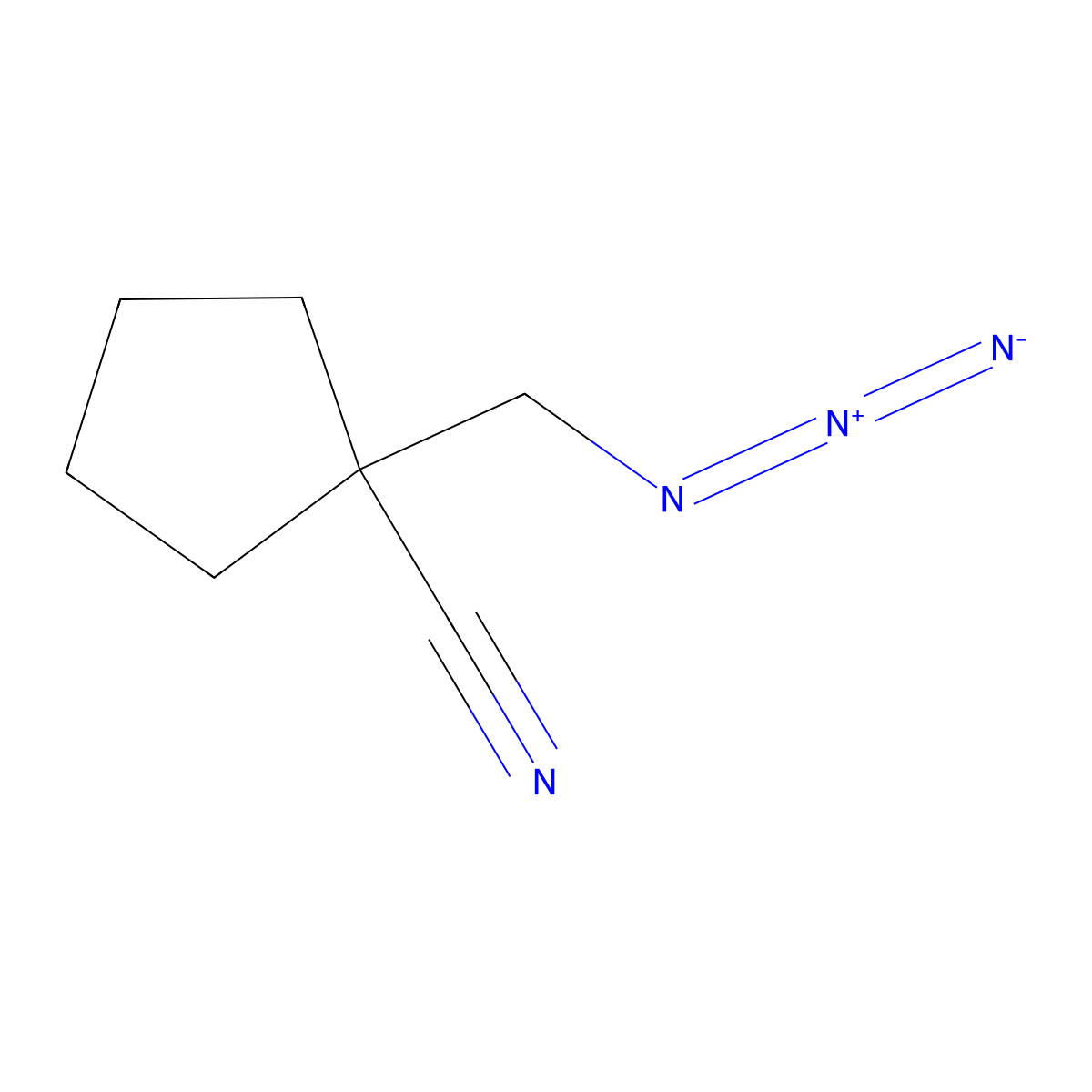 1-(Azidomethyl)cyclopentane-1-carbonitrile molecular structure, CAS 1936044-45-9