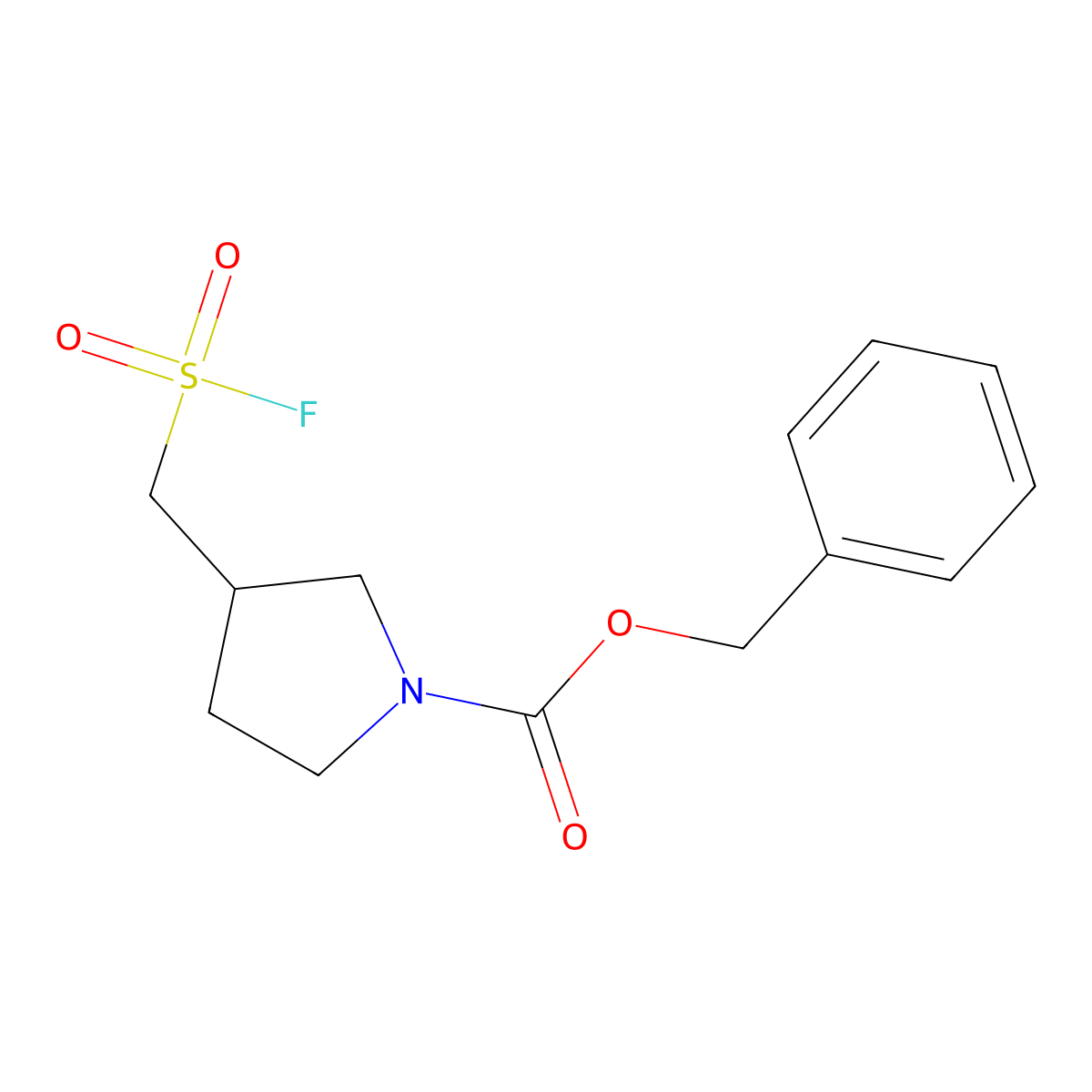 Benzyl 3-[(fluorosulfonyl)methyl]pyrrolidine-1-carboxylate molecular structure, CAS 1936045-71-4