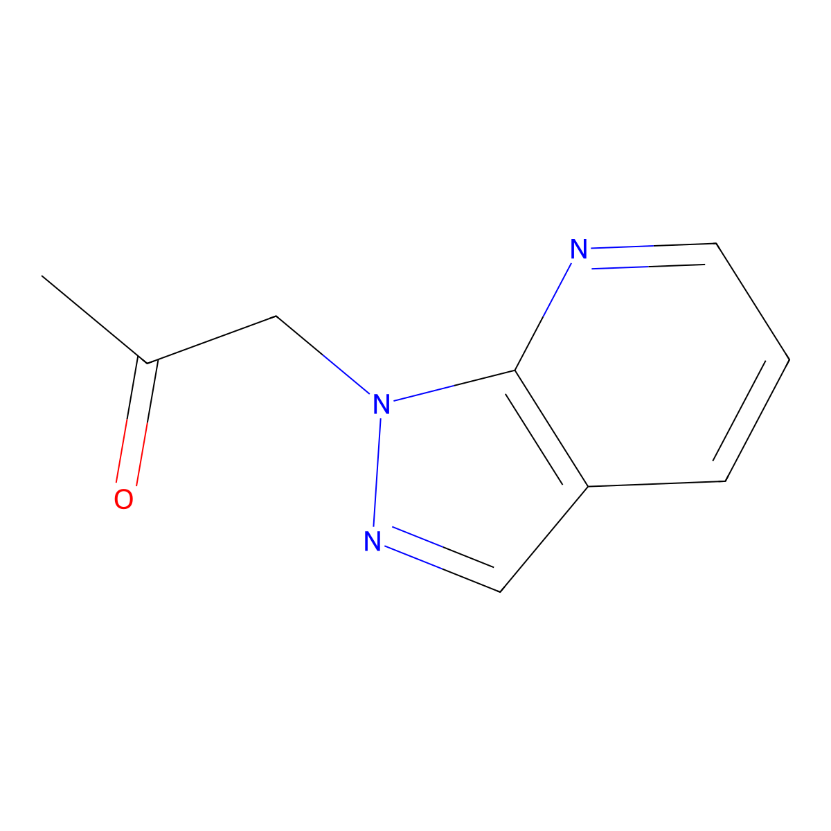 1-(1H-Pyrazolo[3,4-b]pyridin-1-yl)propan-2-one molecular structure, CAS 1936047-52-7