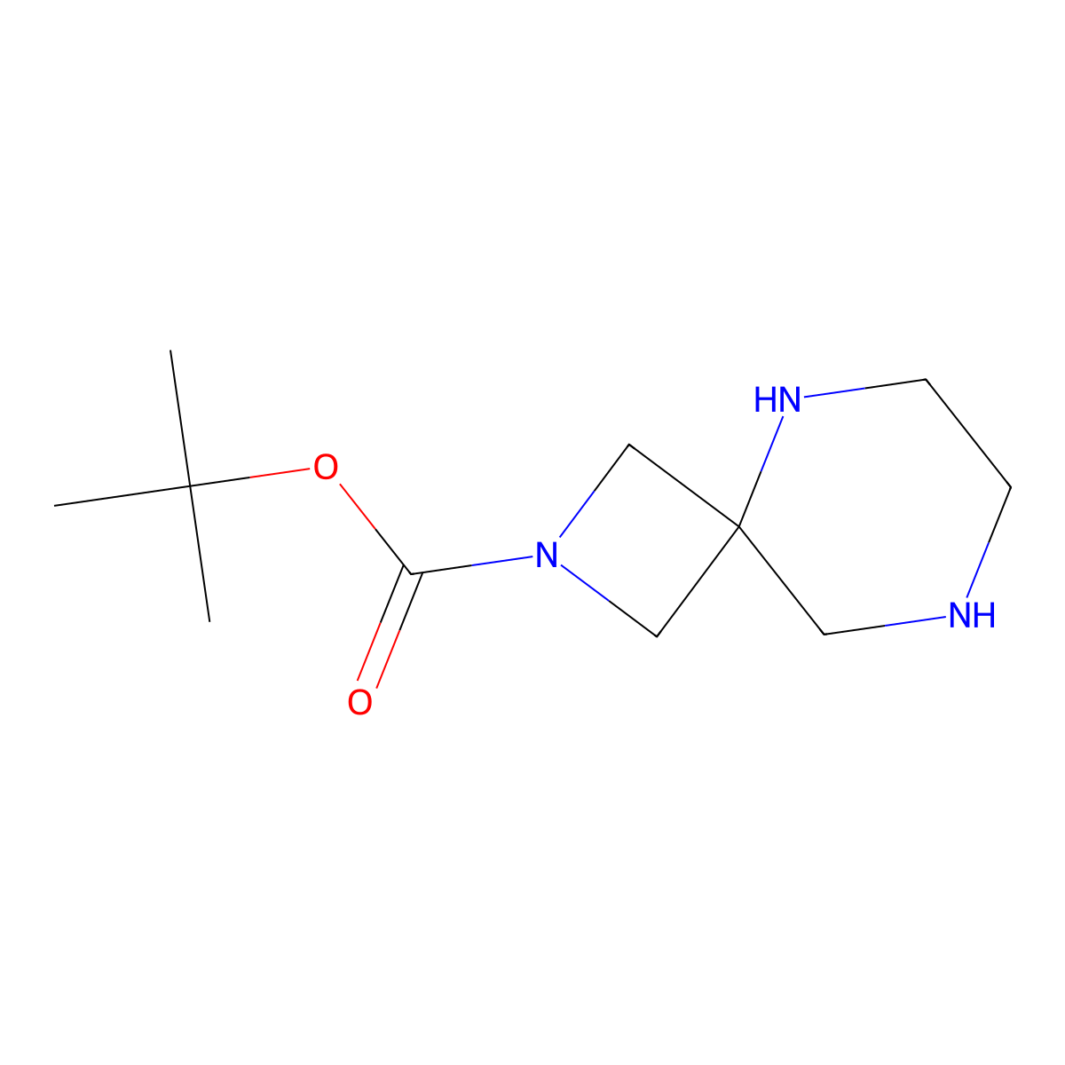 Tert-butyl 2,5,8-triazaspiro[3.5]nonane-2-carboxylate molecular structure, CAS 1936048-62-2