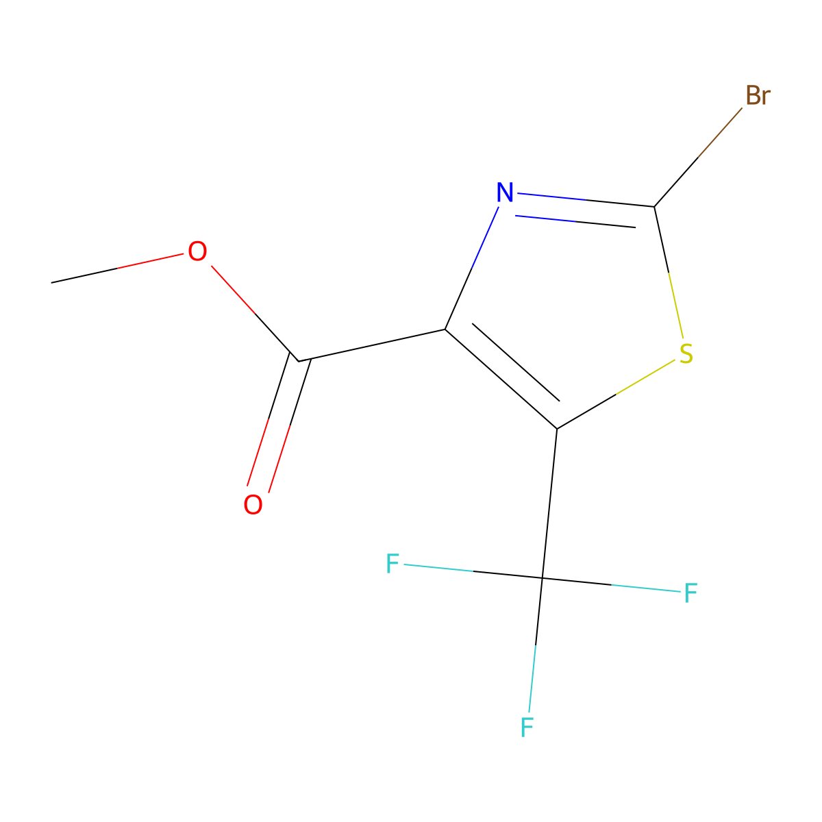 Methyl 2-bromo-5-(trifluoromethyl)thiazole-4-carboxylate molecular structure, CAS 1936049-54-5