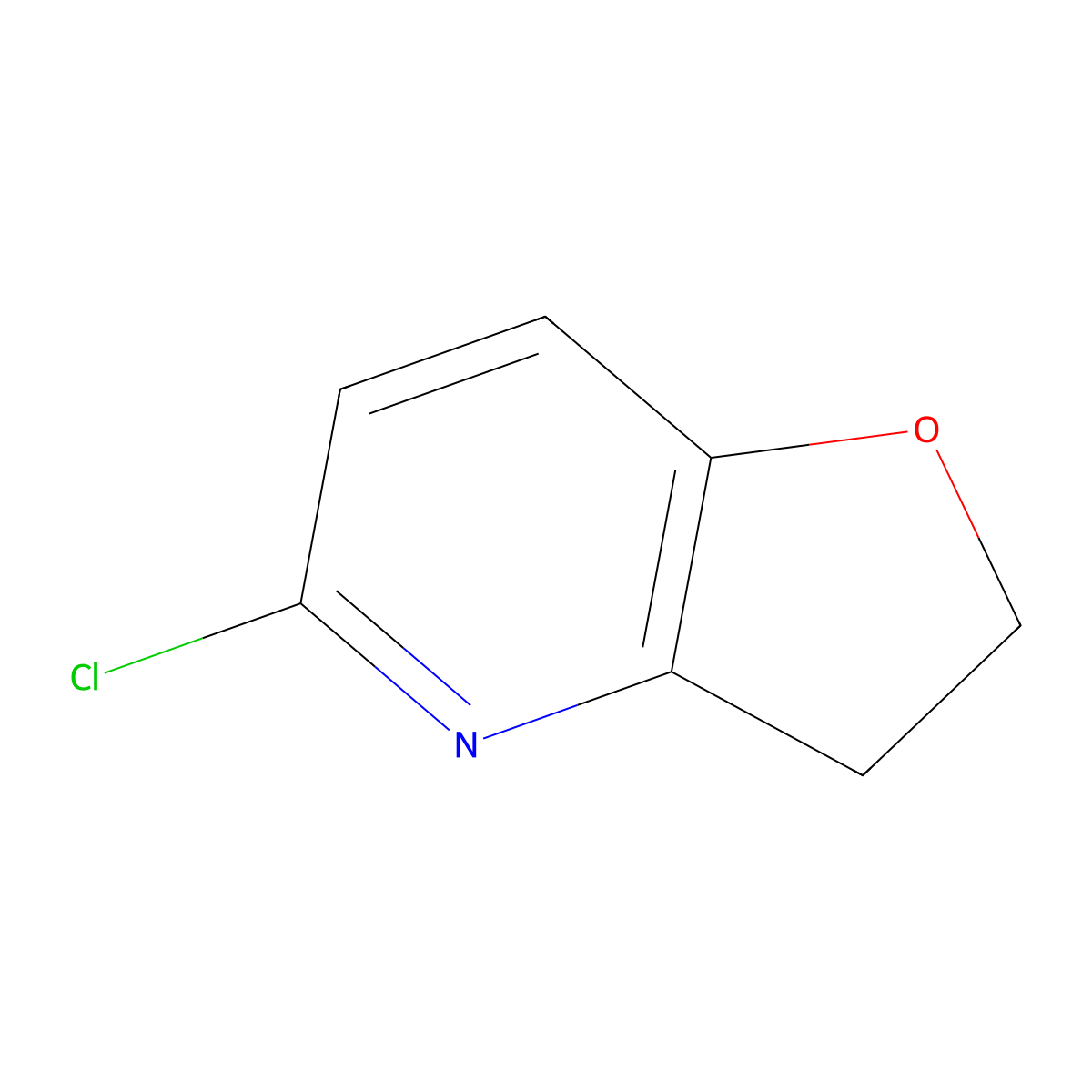 5-chloro-2H,3H-furo[3,2-b]pyridine molecular structure, CAS 193605-50-4
