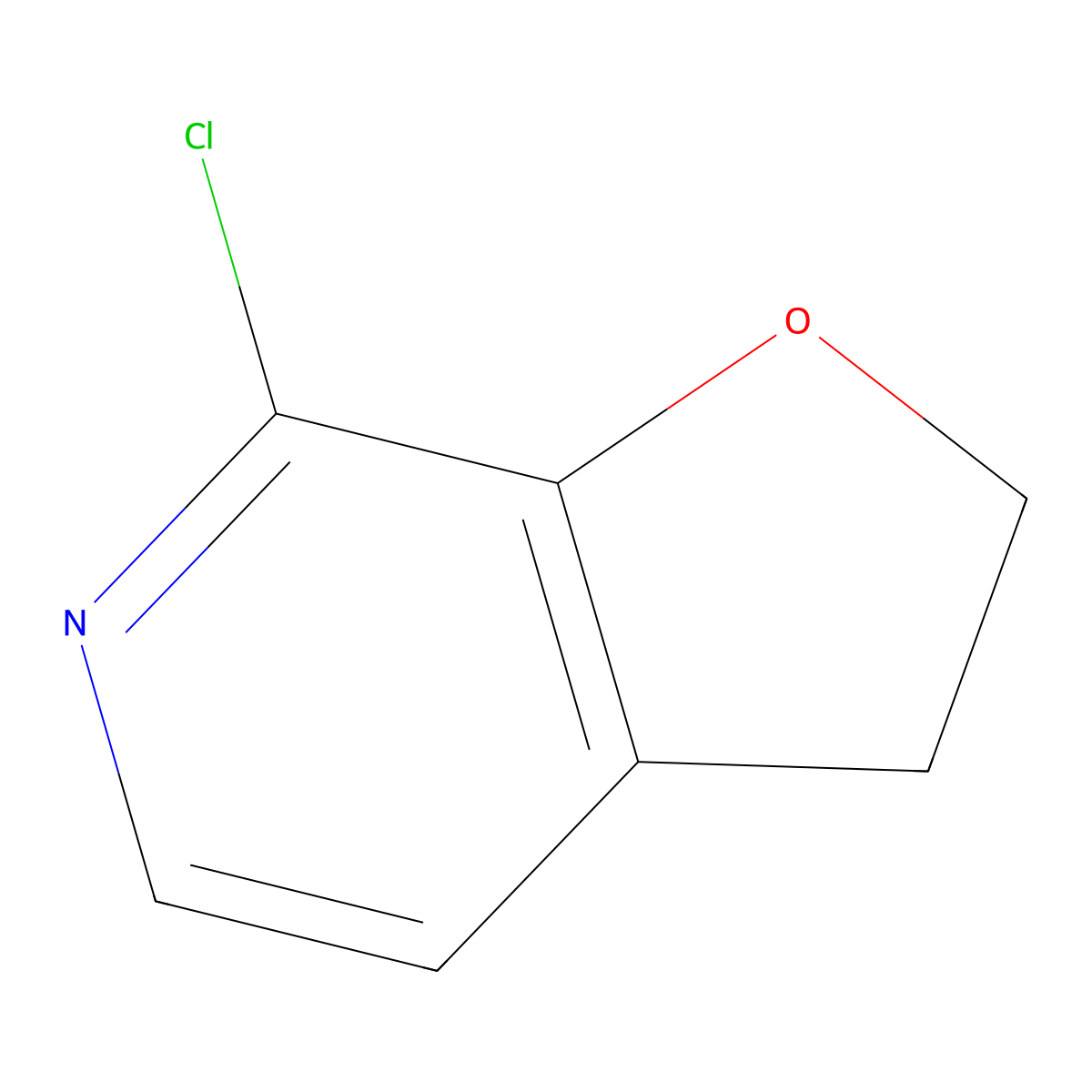 7-chloro-2H,3H-furo(2,3-c)pyridine molecular structure, CAS 193605-53-7