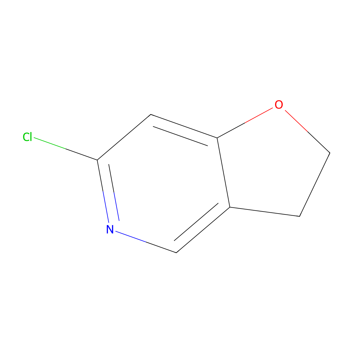 6-chloro-2H,3H-furo[3,2-c]pyridine molecular structure, CAS 193605-54-8