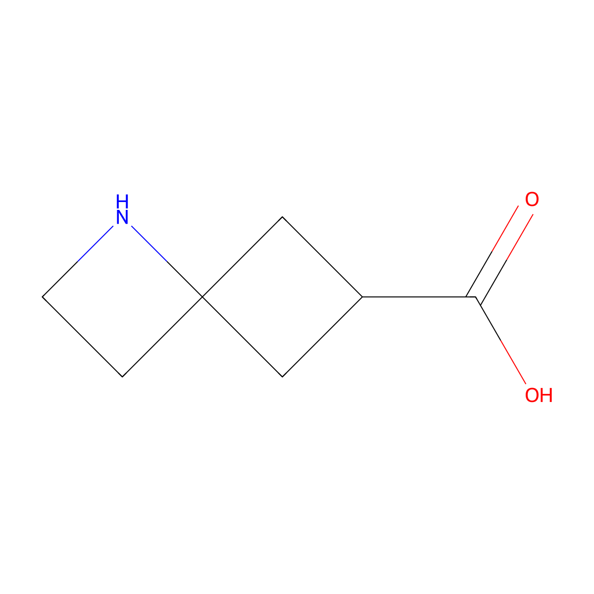 1-Azaspiro[3.3]heptane-6-carboxylic acid molecular structure, CAS 1936050-19-9