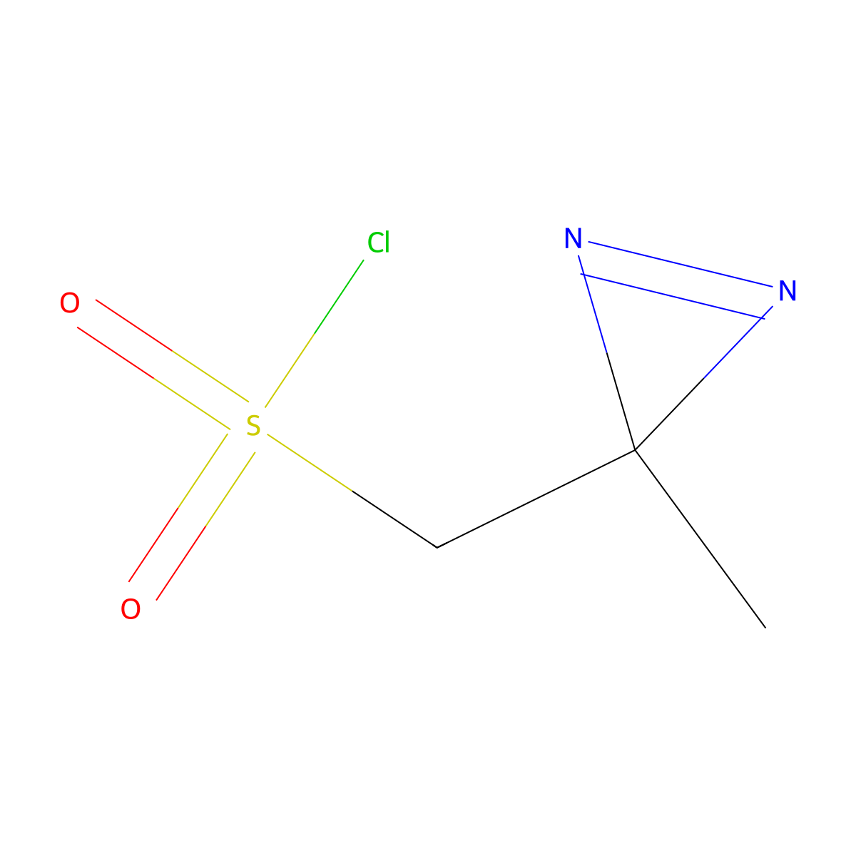 (3-methyl-3H-diazirin-3-yl)methanesulfonyl chloride molecular structure, CAS 1936050-60-0