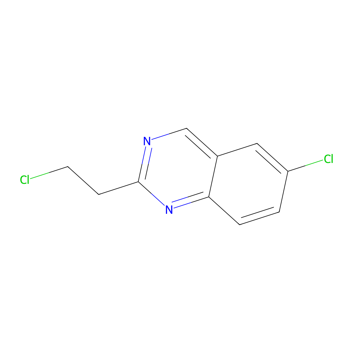 6-Chloro-2-(2-chloroethyl)quinazoline molecular structure, CAS 1936054-22-6