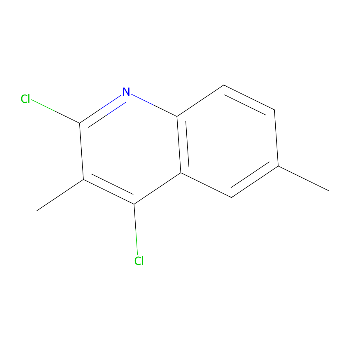 2,4-Dichloro-3,6-dimethylquinoline molecular structure, CAS 1936054-65-7