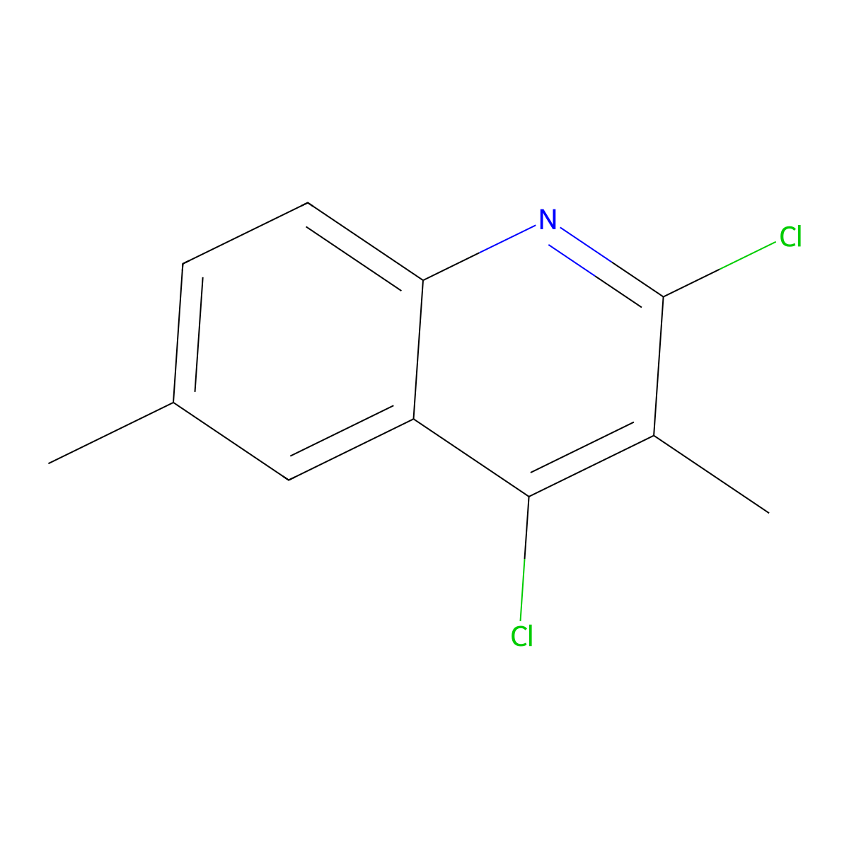 2,4-Dichloro-3,6-dimethylquinoline molecular structure, CAS 1936054-65-7