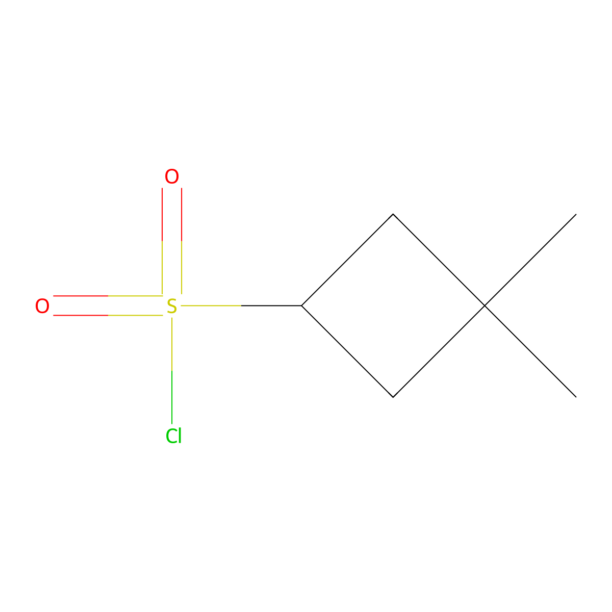 3,3-Dimethylcyclobutane-1-sulfonyl chloride molecular structure, CAS 1936056-10-8