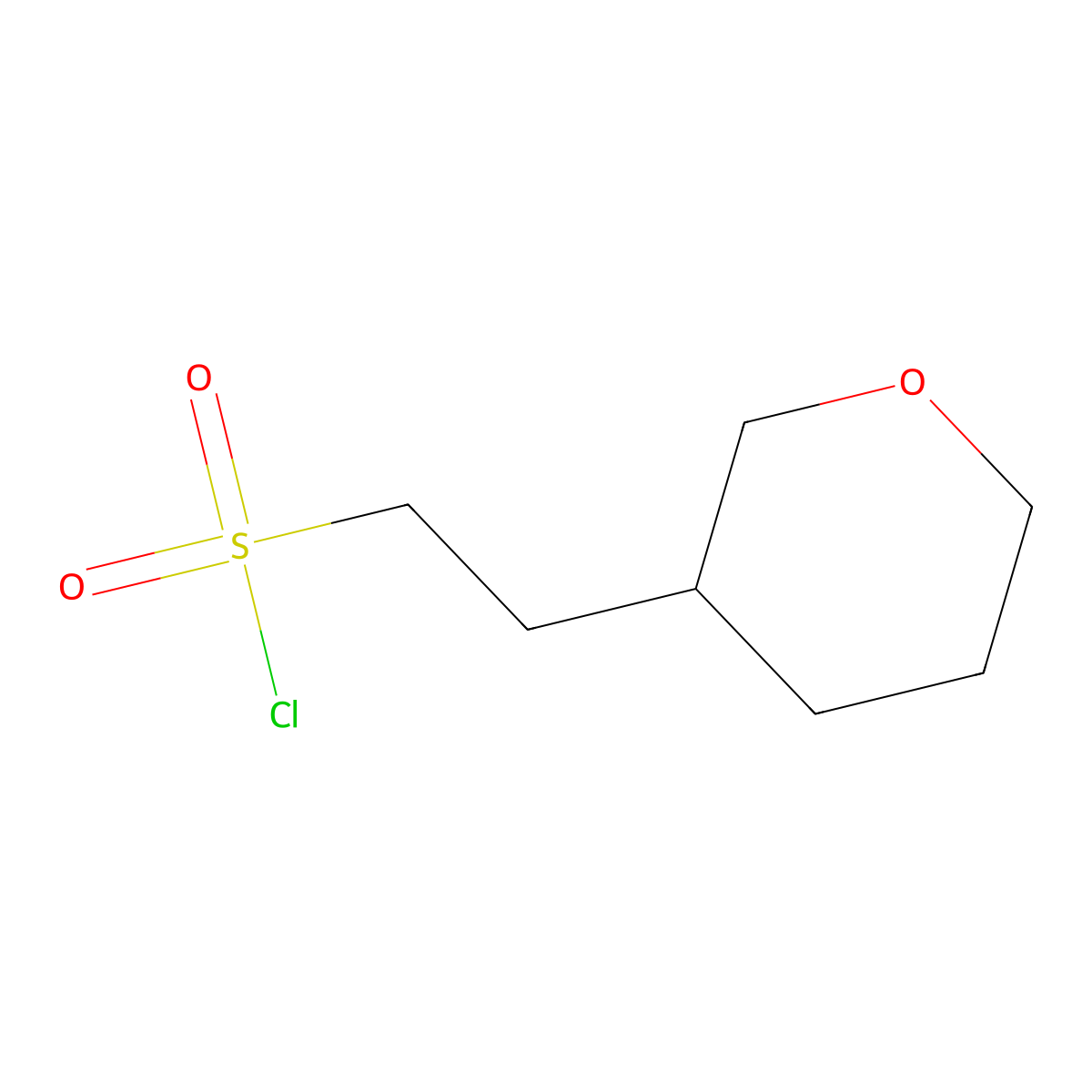 2-(Oxan-3-yl)ethane-1-sulfonyl chloride molecular structure, CAS 1936058-71-7